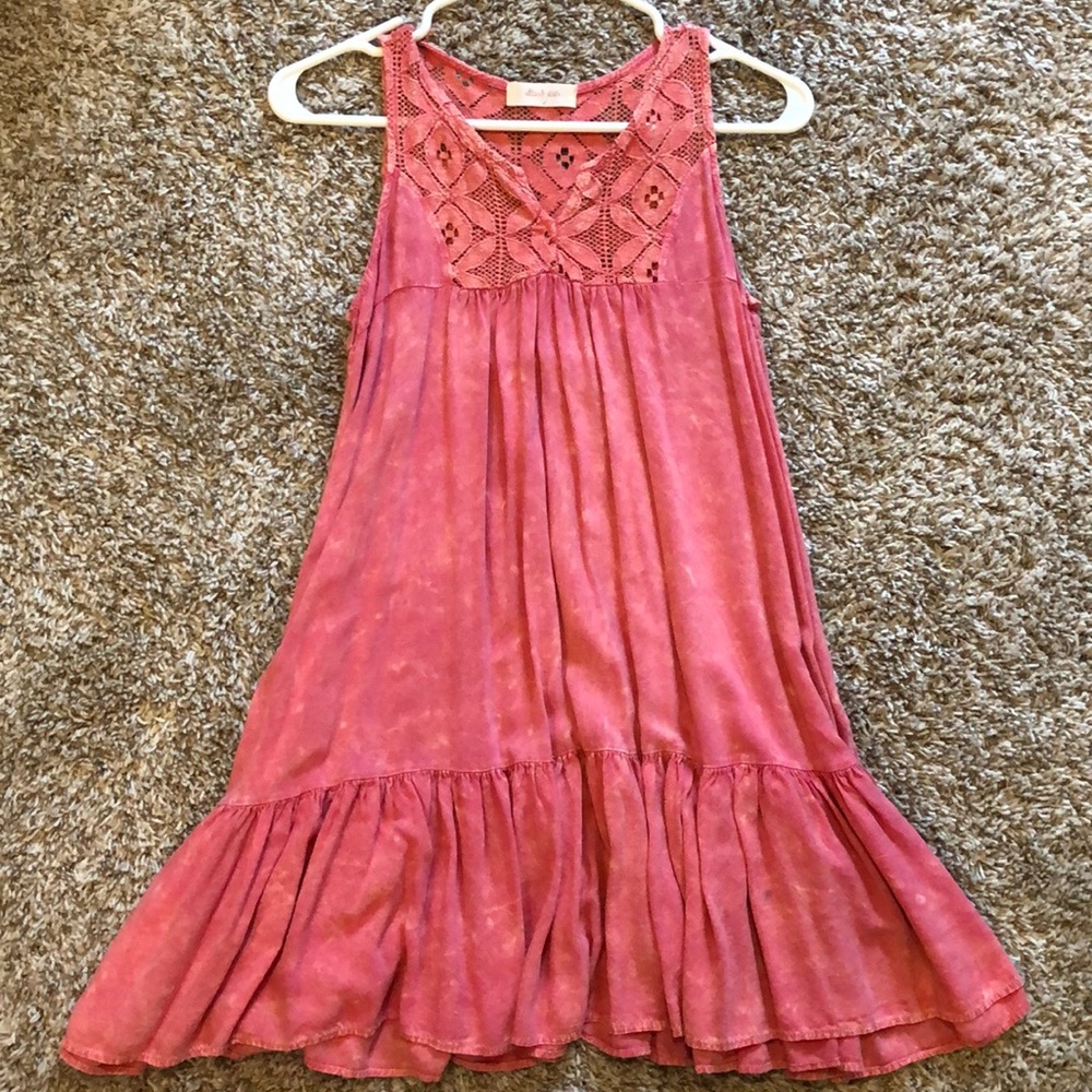 Altar’d State Pink Lace Shift Dress